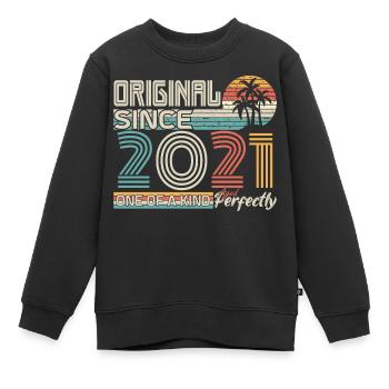 2021 Jubiläum 2021 geboren 2021 Jubiläum - Kinder Premium Organic Sweatshirt - Schwarz - Vorne - AI Model Kid Female (0cm)