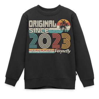 2023 Jubiläum 2023 geboren 2023 Jubiläum - Kinder Premium Organic Sweatshirt - Schwarz - Vorne - AI Model Kid Female (0cm)