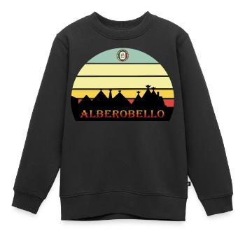 Alberobello trulli Pouilles - Sweat Premium enfant bio - noir - Devant - AI Model Kid Female (0cm)