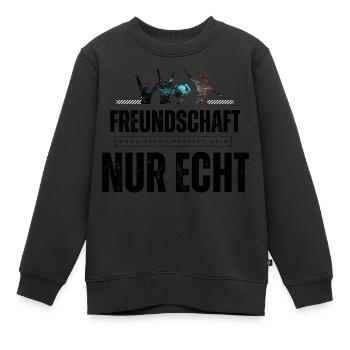 Beste Freunde FREUND Kumpel Kumpels - Kinder Premium Organic Sweatshirt - Schwarz - Vorne - AI Model Kid Female (0cm)