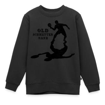 Old Schmetterhand Tischtennis Schmetterball - Kinder Premium Organic Sweatshirt - Schwarz - Vorne - AI Model Kid Female (0cm)