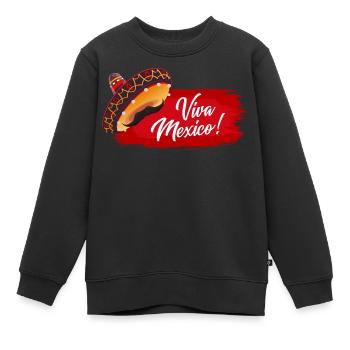 Viva Mexico - Fiesta Party - Kinder Premium Organic Sweatshirt - Schwarz - Vorne - AI Model Kid Female (0cm)
