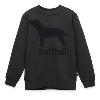 Staffordshire Bullterrier - Kinder Premium Organic Sweatshirt - Schwarz - Vorne - AI Model Kid Female (0cm)