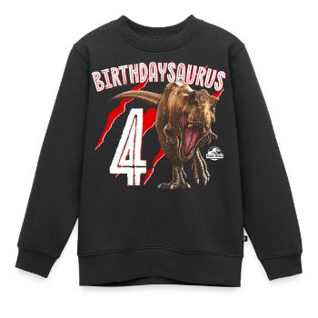 Jurassic World Anniversaire Birthdaysaurus 4 - Sweat Premium enfant bio - noir - Devant - AI Model Kid Female (0cm)