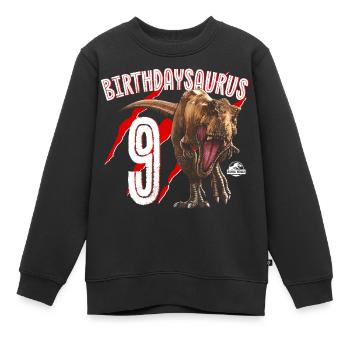 Jurassic World Anniversaire Birthdaysaurus 9 - Sweat Premium enfant bio - noir - Devant - AI Model Kid Female (0cm)