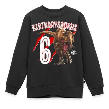 Jurassic World Anniversaire Birthdaysaurus 6 - Sweat Premium enfant bio - noir - Devant - AI Model Kid Female (0cm)