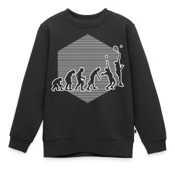 Racket Men's Paddle Tennis Paddle Racket - Kids Premium Organic Sweatshirt - black - Front - AI Model Kid Female (0cm)