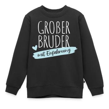 Großer Bruder mit Erfahrung - Kinder Premium Organic Sweatshirt - Schwarz - Vorne - AI Model Kid Female (0cm)