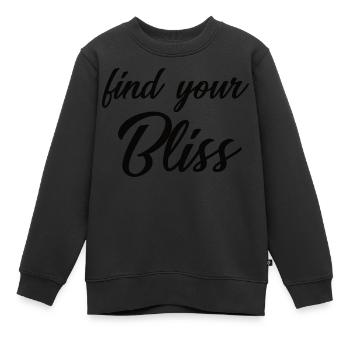 Trouvez votre bonheur - design de bonheur cool - Sweat Premium enfant bio - noir - Devant - AI Model Kid Female (0cm)