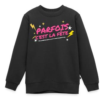 Fiesta - Sweat Premium enfant bio - noir - Devant - AI Model Kid Female (0cm)