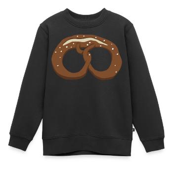 Brezel - Kinder Premium Organic Sweatshirt - Schwarz - Vorne - AI Model Kid Female (0cm)