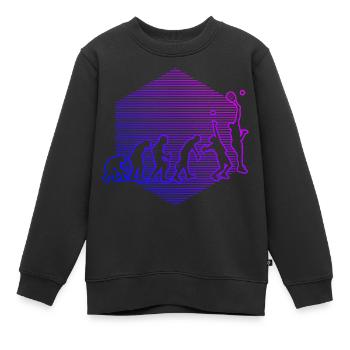 Racket Sports Women's Paddle Racket Paddle - Kids Premium Organic Sweatshirt - black - Front - AI Model Kid Female (0cm)