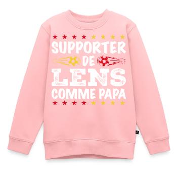 Je Suis Un Supporter De Lens Parfait - Sweat Premium enfant bio - rose - Devant - AI Model Kid Female (0cm)