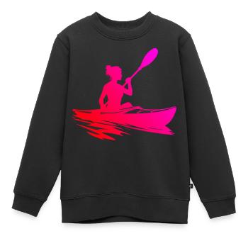 Kayak Kayak Femme Kayak Canoë Homme - Sweat Premium enfant bio - noir - Devant - AI Model Kid Female (0cm)
