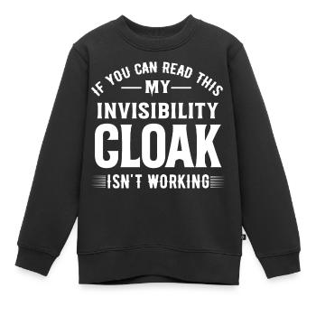 Mon manteau invisible ne fonctionne pas - Sweat Premium enfant bio - noir - Devant - AI Model Kid Female (0cm)