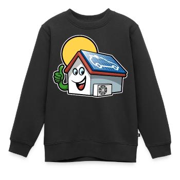 Erneuerbare Energie - Solarzelle - Wärmepumpe - Kinder Premium Organic Sweatshirt - Schwarz - Vorne - AI Model Kid Female (0cm)
