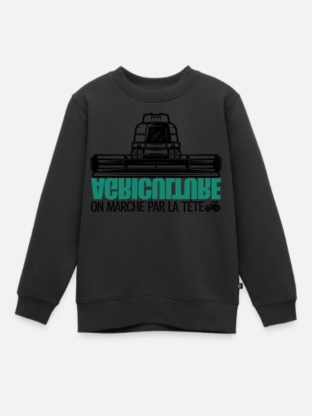 Agriculteurs français,agriculteur, agriculture. - Sweat Premium enfant bio - noir