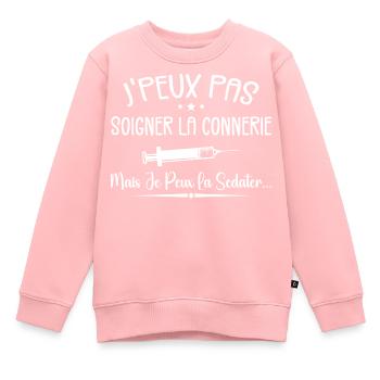 Coole Zitate für eine tolle Krankenschwester - Kinder Premium Organic Sweatshirt - Rosa - Vorne - AI Model Kid Female (0cm)