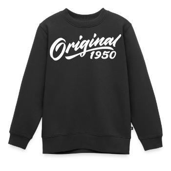 Original 1950 Cadeau D'anniversaire 1950 - Sweat Premium enfant bio - noir - Devant - AI Model Kid Female (0cm)