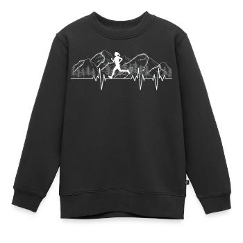 Lebensenergie Laufen Frau - Kinder Premium Organic Sweatshirt - Schwarz - Vorne - AI Model Kid Female (0cm)