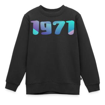 1971 Geburtstagsgeschenk Vintage 1971 Retro 1971 - Kinder Premium Organic Sweatshirt - Schwarz - Vorne - AI Model Kid Female (0cm)