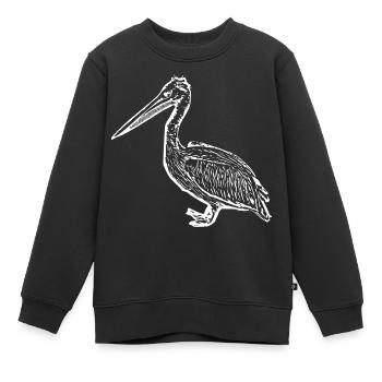 Pelikane Vogel Vögel Pelecanus - Kinder Premium Organic Sweatshirt - Schwarz - Vorne - AI Model Kid Female (0cm)