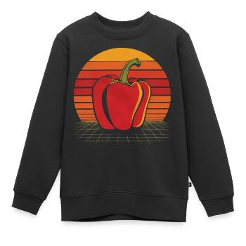 Paprika Geschenk - Kinder Premium Organic Sweatshirt - Schwarz - Vorne - AI Model Kid Female (0cm)