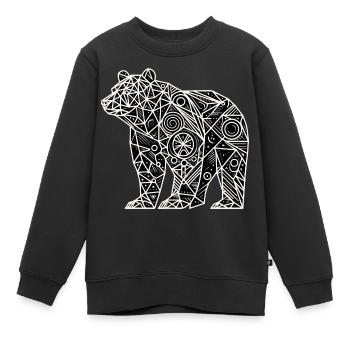 Polygone d’ours - Sweat Premium enfant bio - noir - Devant - AI Model Kid Female (0cm)