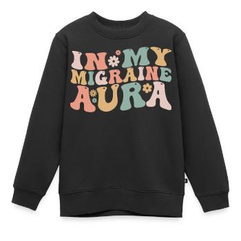 In meiner Migräne-Aura Chronisches Migräne-Bewusstsein - Kinder Premium Organic Sweatshirt - Schwarz - Vorne - AI Model Kid Female (0cm)