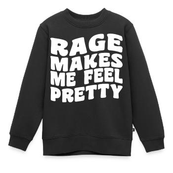 Rage Makes Me Feel Pretty, Humor Saying, Sarcastic - Sweat Premium enfant bio - noir - Devant - AI Model Kid Female (0cm)