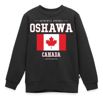 Oshawa - Sweat Premium enfant bio - noir - Devant - AI Model Kid Female (0cm)