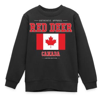 Red Deer - Kinder Premium Organic Sweatshirt - Schwarz - Vorne - AI Model Kid Female (0cm)