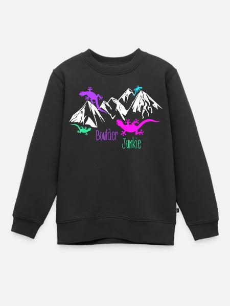 boulder bouldern boulderer boulding - Kinder Premium Organic Sweatshirt - Schwarz