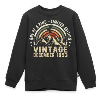 Dezember 1953 - Ausgezeichnet seit Dezember 1953 - Kinder Premium Organic Sweatshirt - Schwarz - Vorne - AI Model Kid Female (0cm)