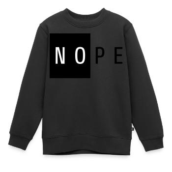 NOPE Cadeau Noir - Sweat Premium enfant bio - noir - Devant - AI Model Kid Female (0cm)