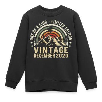 Dezember 2020 - Ausgezeichnet seit Dezember 2020 - Kinder Premium Organic Sweatshirt - Schwarz - Vorne - AI Model Kid Female (0cm)