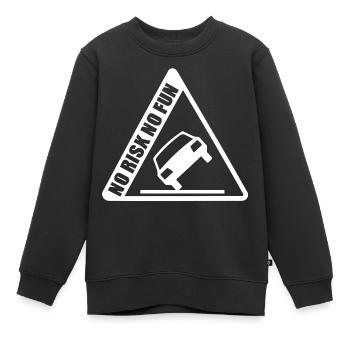 Kein Risiko, kein Spaß, lustiges Geschenk, Autotuning - Kinder Premium Organic Sweatshirt - Schwarz - Vorne - AI Model Kid Female (0cm)