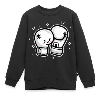 Boxhandschuhe - Kinder Premium Organic Sweatshirt - Schwarz - Vorne - AI Model Kid Female (0cm)