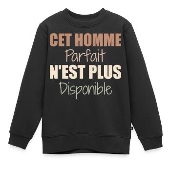 Dieser perfekte Mann ist nicht mehr als Paar verfügbar - Kinder Premium Organic Sweatshirt - Schwarz - Vorne - AI Model Kid Female (0cm)