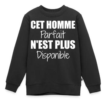 Dieser perfekte Mann ist nicht mehr als Paar verfügbar - Kinder Premium Organic Sweatshirt - Schwarz - Vorne - AI Model Kid Female (0cm)