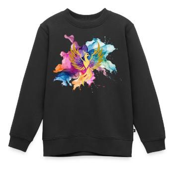 Phönix - Kinder Premium Organic Sweatshirt - Schwarz - Vorne - AI Model Kid Female (0cm)