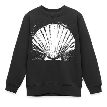 Chemin - Pétoncle - Pèlerinage - Santiago - Sweat Premium enfant bio - noir - Devant - AI Model Kid Female (0cm)
