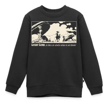Lucky Luke Design Wilder Westen Mit Spruch - Kinder Premium Organic Sweatshirt - Schwarz - Vorne - AI Model Kid Female (0cm)