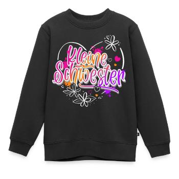 petite sœur - Sweat Premium enfant bio - noir - Devant - AI Model Kid Female (0cm)