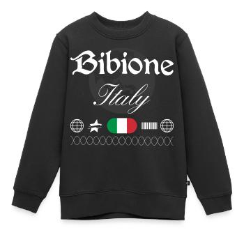 Bibione Italien Streetwear Reise Souvenir - Kinder Premium Organic Sweatshirt - Schwarz - Vorne - AI Model Kid Female (0cm)