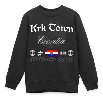 Krk Kroatien Streetwear Reise Souvenir - Kinder Premium Organic Sweatshirt - Schwarz - Vorne - AI Model Kid Female (0cm)