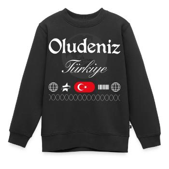 Ölüdeniz Türkei Streetwear Reise Geschenk - Kinder Premium Organic Sweatshirt - Schwarz - Vorne - AI Model Kid Female (0cm)