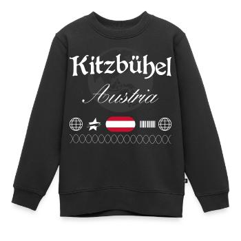 Kitzbühel Österreich Streetwear Reise Souvenir - Kinder Premium Organic Sweatshirt - Schwarz - Vorne - AI Model Kid Female (0cm)