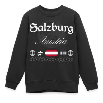 Souvenir de voyage pour les streetwear en Autriche à Salzbourg - Sweat Premium enfant bio - noir - Devant - AI Model Kid Female (0cm)
