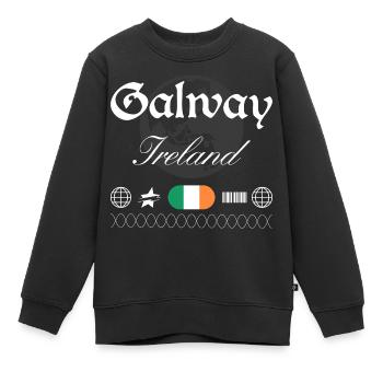 Galway Irland Streetwear Reise Souvenir - Kinder Premium Organic Sweatshirt - Schwarz - Vorne - AI Model Kid Female (0cm)